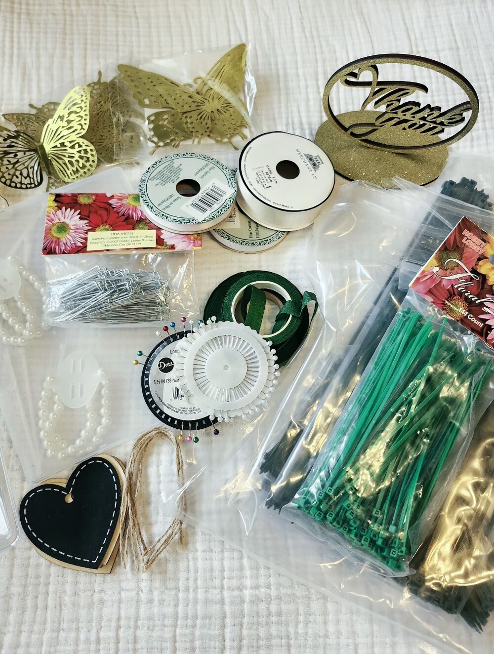 Floral Craft Supplies Bundle – Petals, Floral Tape, Pins, Corsage Boxes